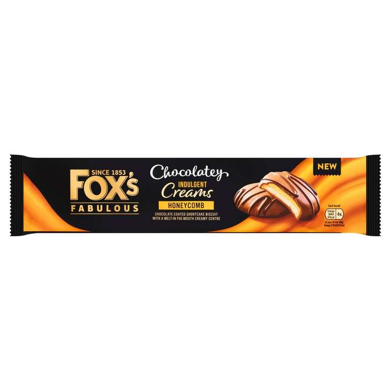Fox's Fabulous Chocolatey Indulgent Creams Honeycomb 130g Nectar Price