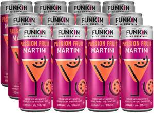 Funkin Passion Fruit Martini Pre-Mixed Cocktail, 200 ml (Case of 12), Cans, Premium Ready to Drink £11.76 Lightning Deal @ Amazon