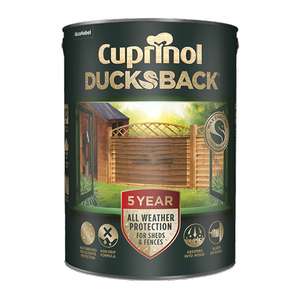 Cuprinol 5 Year Ducksback Shed & Fence Treatment 5L (8 colour options)