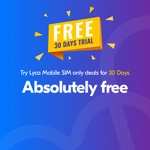6GB or 20GB 30 Day Trial Sim Free + 5p Transaction Fee - New Online Customers Only @ LycaMobile