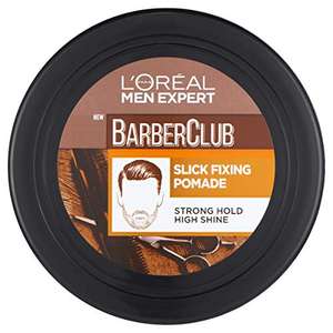 L'Oreal Men Expert Men's Hair Wax Barber Club, Slick Fixing Pomade Wax, 75 ml at checkout (£1.92 S&S)