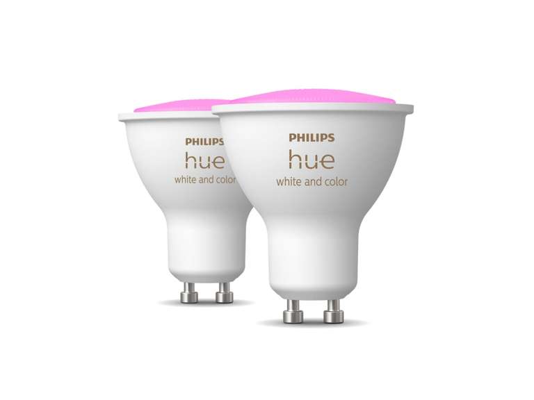 Philips Hue GU10 Colour Smart Bulb With Bluetooth - 2 Pack £49.99 Free click & collect in Selected Stores @ Argos