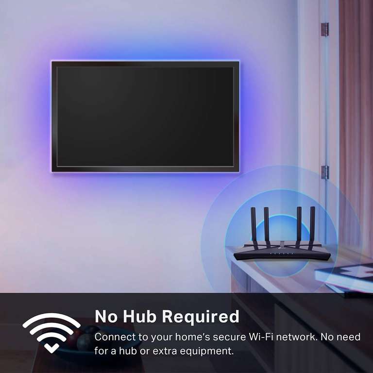 Tapo Smart LED Light Strip, 5m, Wi-Fi App Control RGBW Multicolour