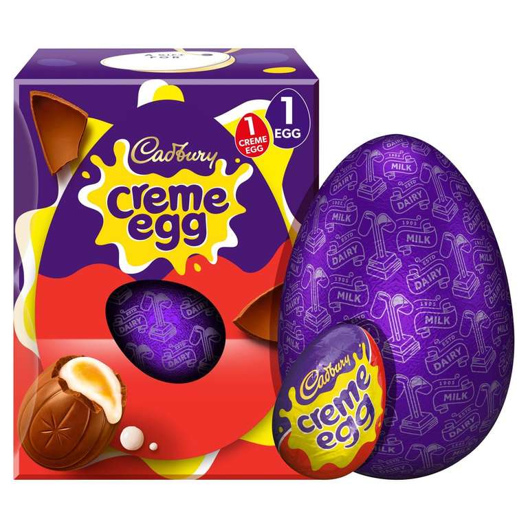 Various Large Easter Eggs (e.g. Celebrations 220g / Cadbury Twirl 198g / Cadbury Creme Egg 195g / Cadbury Dairy Milk Buttons 195g)