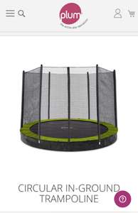 Reduced - Plum 8ft circular in-ground trampoline and enclosure
