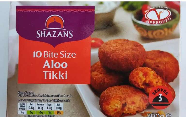 Shazans 10 Aloo Tikki Bites 200g