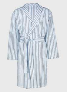 Blue Stripe Woven Dressing Gown Free C&C