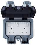 BG Electrical WP22WR-01 Double Weatherproof Outdoor Switched Power Socket with Wi-Fi Repeater, IP66 Rated, 13 Amp £15.99 @ Amazon