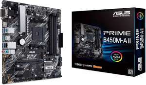 Asus Prime B450M-A II Motherboard Socket AM4(mATX/AMD Ryzen/DDR4/M.2/SATA/USB 3.1 Gen 2/Aura Sync/BIOS Flashback) cheaper w/fee free card