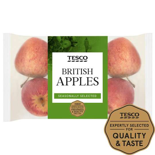 Tesco British Apple Minimum 5 Pack - 89p Clubcard Price @ Tesco