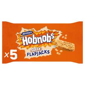 McVitie's Hobnobs Oaty Flapjack Bars 5pk - 2 for £1 at Farmfoods Leeds