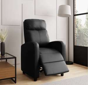 Mason Faux Leather Recliner in Black £89.50 + £9.95 delivery @ Dunelm