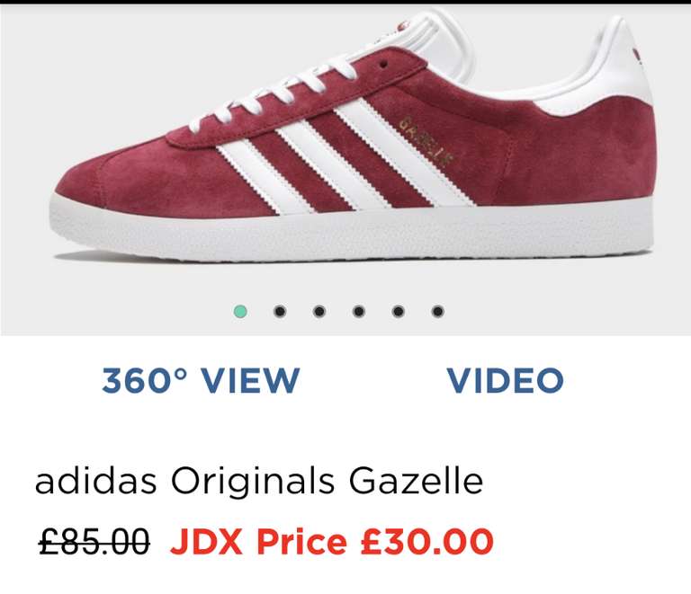 Adidas Originals Gazelle Burgundy - existing JDX App users only