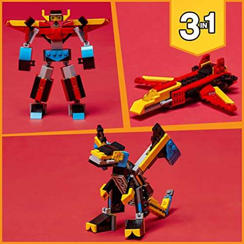 LEGO 31124 Creator 3in1 Super Robot Toy to Dragon Figure to Jet Plane - £6.99 @ Amazon