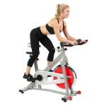 Sunny Health & Fitness Exercise Cycle Bike Pro Indoor Stationary Bike with 18 KG (40 LBS) Flywheel Chain Drive