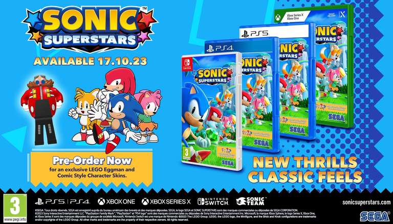 Sonic Superstars (Xbox Series X) (Includes Comic Style Character Skins - Exclusive to Amazon.co.uk) - PEGI 3
