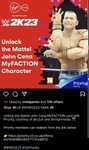 Lockercode for Mattel action figure John Cena - In Game WWE 2K23 Myfaction (02 priority)