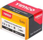 TIMCO Solo Chipboard & Woodscrews - Gold - 3.5 x 15 - Box of 200