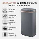 Tower T838010GRY Cavaletto Square Sensor Bin, 58L, Grey and Rose Gold £70 @ Amazon