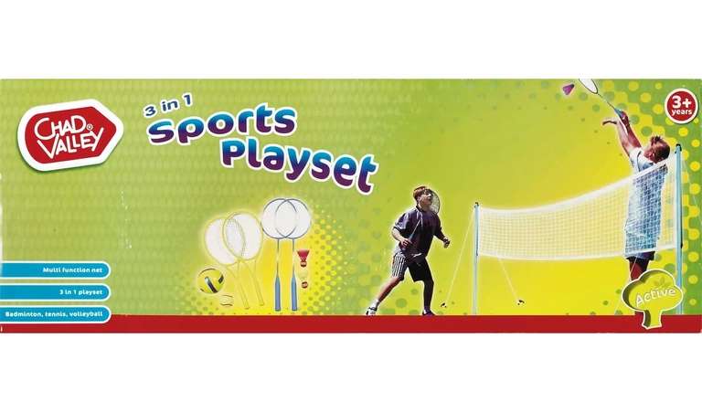 Chad Valley Tennis, Badminton & Volleyball Set - Free Click & Collect
