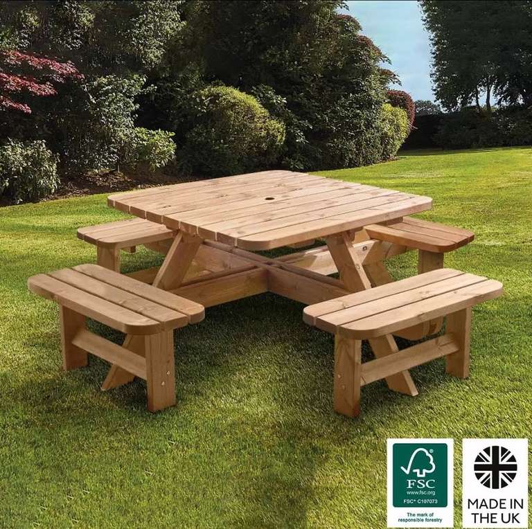 Anchor Fast 8 Seater Pine Wood Picnic Table £470.98 @ Costco