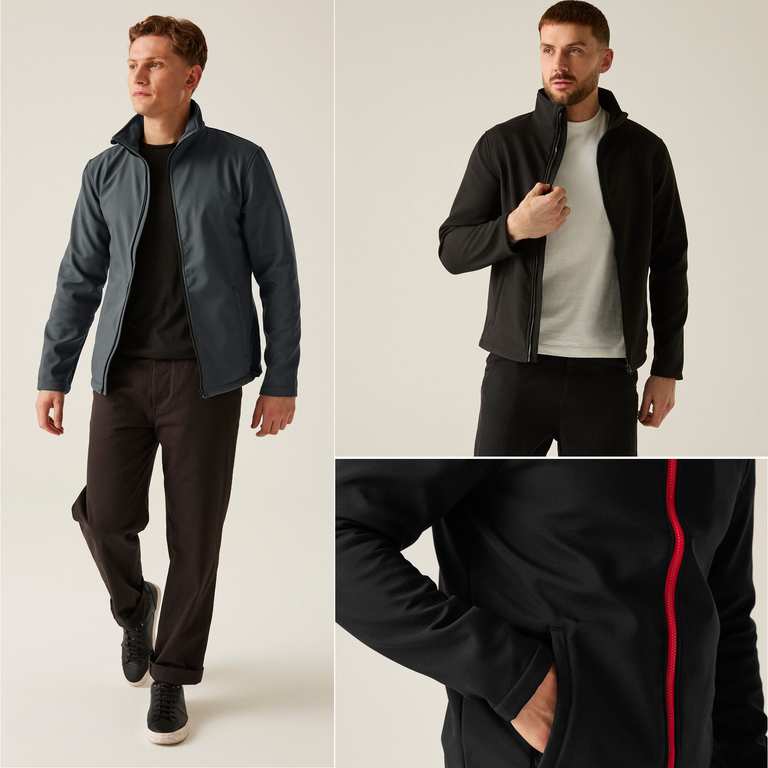 Regatta Men's Ablaze Printable Water Repellent 265gsm 2 Layer Softshell Jacket (12 Colours / S-3XL) - W/Code - Free Delivery for Members
