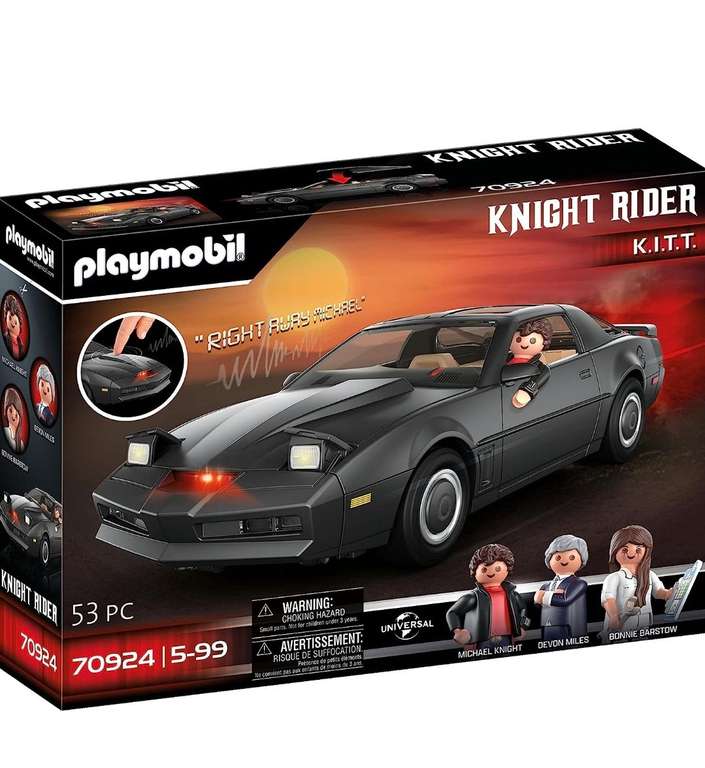 Playmobil 70924 Knight Rider - KI.T.T. car. Electronic features lights and sound + figures