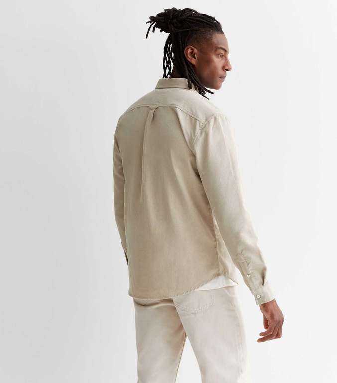 Men's Cord Long Sleeve Regular Fit Shirt in Dark Grey or Stone