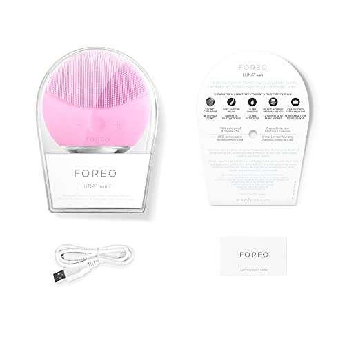 Foreo Luna Mini 2 Facial Cleansing Brush | Travel Accessories All Skin Types Ultra-Hygienic Skincare - £59.40 @ Amazon