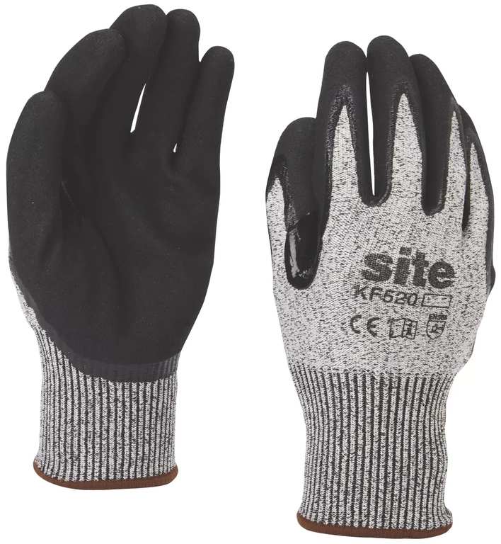 Site Gloves Grey/Black Medium (285HP) (Free C&C at limited locations)