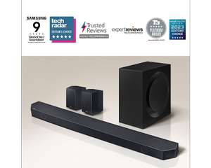 Q990C Q-Series Cinematic Soundbar with Subwoofer and Rear Speakers, W/codes Via App (+£350 Eligible Trade In Credit)