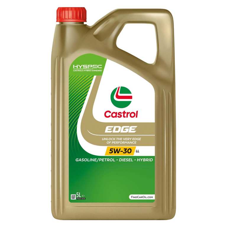Castrol EDGE 5W-30 LL Advanced Full Synthetic Engine Oil / 5L - £32.89 S&S | 4L £29.62 (£26.66 S&S) - Prime Exclusive