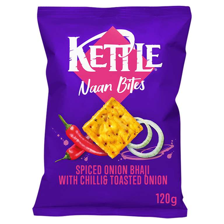 Kettle Bites Onion Bhaji Naan 120G £1.25 (Clubcard Price) @ Tesco