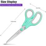 8" Titanium Bonded Multipurpose Scissors 3 Pack with Ultra Sharp Blades Heavy Duty Sold by SafreRest - FBA