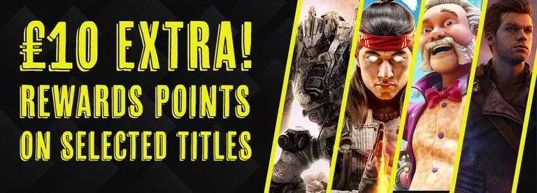 £10 extra Rewards Points on selected titles e.g. Hogwarts Legacy, Jedi Survivor @ The Game Collection