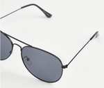 Black Aviator Sunglasses £2 (Free C&C) @ Asda