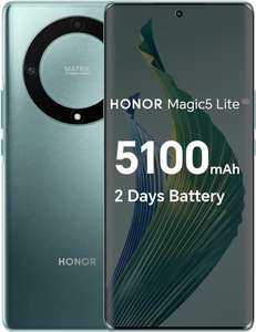 HONOR Magic5 Lite, Sim-Free & Unlocked 5G Smartphone, 8GB+256GB, AMOLED 120Hz, 5100mAh, Dual SIM + £198 + £10 Top-UP