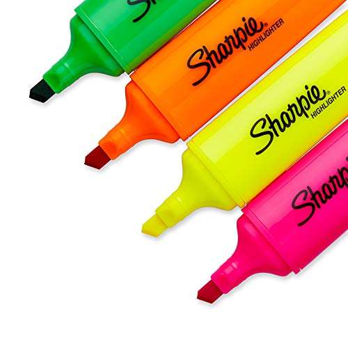 Sharpie 4pk Fluo XL Fluorescent Highlighters, Chisel Tip | Max S&S £3.34
