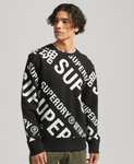 Superdry Womens Unisex Core Logo All Over Print Crew Sweatshirt £13.20 @ Superdry eBay