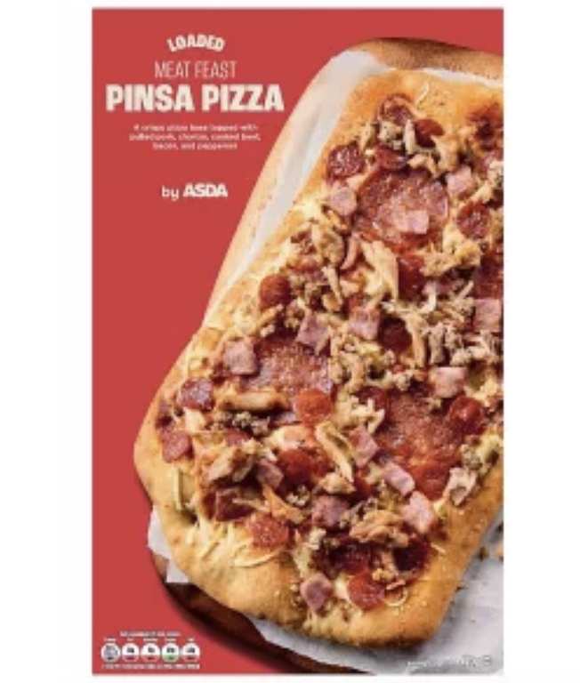 ASDA Loaded Meat Feast / Cheese & Onion Pinsa Pizza 420g
