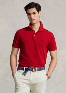 RALPH LAUREN Custom Slim Fit Performance Polo T-Shirt in Red or Green - £46 delivered using code @ Ralph Lauren