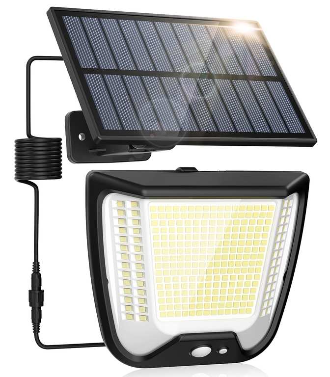 Outdoor Solar Powered Security Lights - 288 LED Solar 3 Motion Sensor Mode 270° Lighting IP65 WP - Prime Exclusive. Sold By NPY-EU FBA