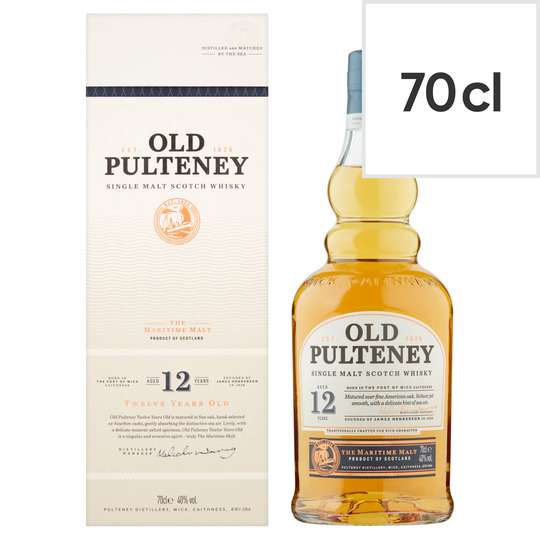 Old Pulteney 12 Years Old Single Malt Scotch Whisky 70cl - Clubcard Price