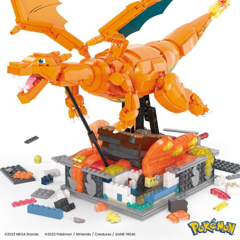 MEGA Pokémon Action Figure, Motion Charizard Pokemon, Building Toy