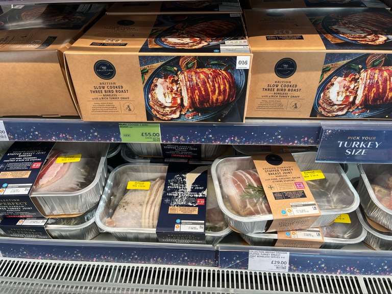 Marks and Spencer turkey crowns reduced e.g Large stuffed Turkey crown 1.9 KG £22.09 @ Walton on the Naze