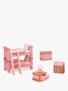 Dolls house furniture sets (Bedroom, Kitchen etc.) reduced to £7.50 each 5 available at John Lewis + £2.50 Click & Collect