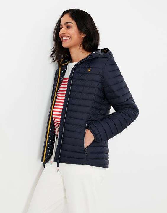 Snug Shower Proof Packable Puffer Coat Blue Navy for £37.95 +£3.95 delivery from Joules