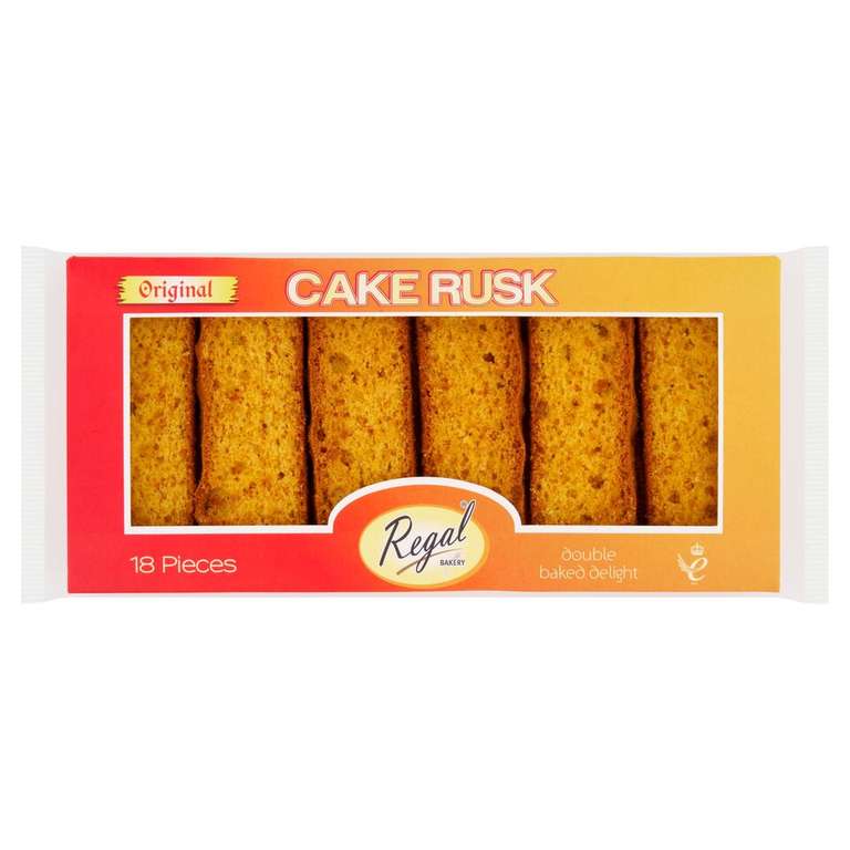 Regal Original Cake Rusks 18 Pieces (Clubcard Price)