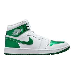 Mens Air Jordan 1 High G Casual Shoes (White/Pine Green)