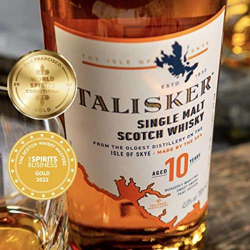 Talisker 10 Year Old Single Malt Scotch Whisky 70 cl with Gift Box - £27 @ Amazon